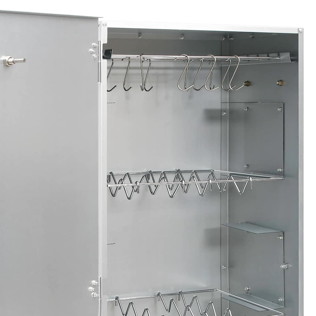 Defumador BBQ c/ aparas madeira 44,5x29x110 cm aço galvanizado