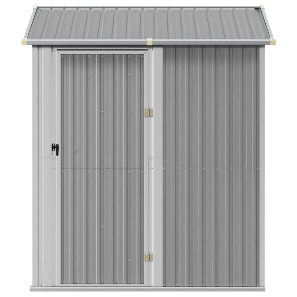 Abrigo de jardim cinza claro 192x152,5x237 cm aço galvanizado