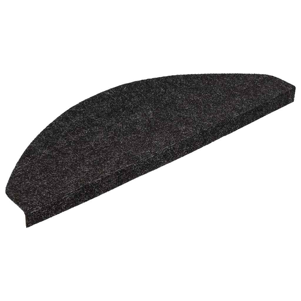 Tapetes de escada adesivos 10 pcs 65x22,5x3,5 cm antracite