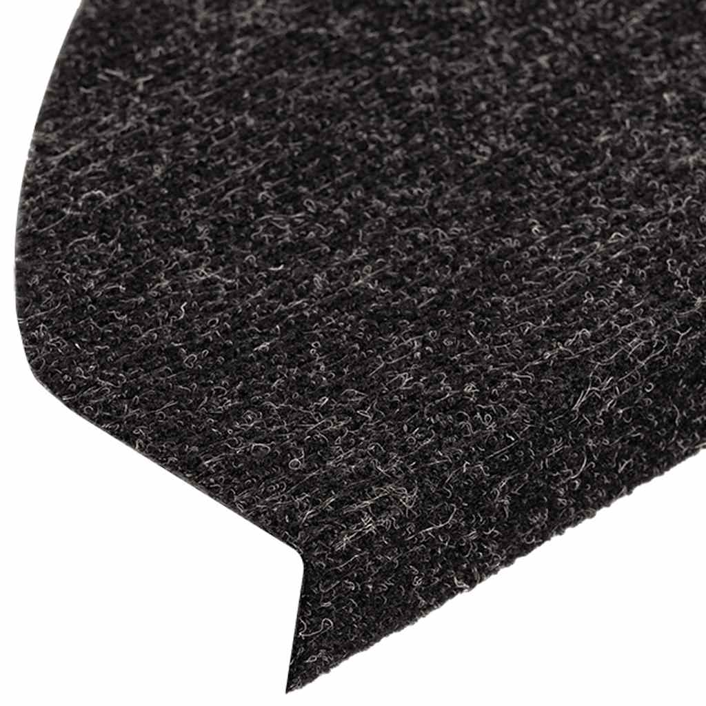 Tapetes de escada adesivos 10 pcs 65x22,5x3,5 cm antracite