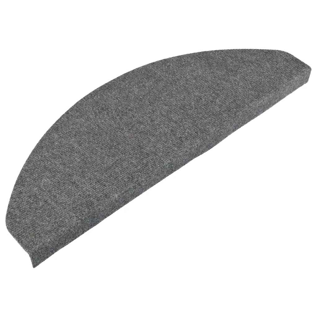 Tapetes de escada adesivos 10 pcs 65x22,5x3,5 cm cinzento