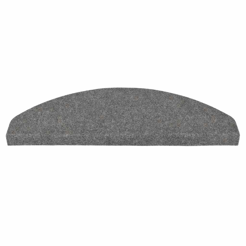 Tapetes de escada adesivos 10 pcs 65x22,5x3,5 cm cinzento