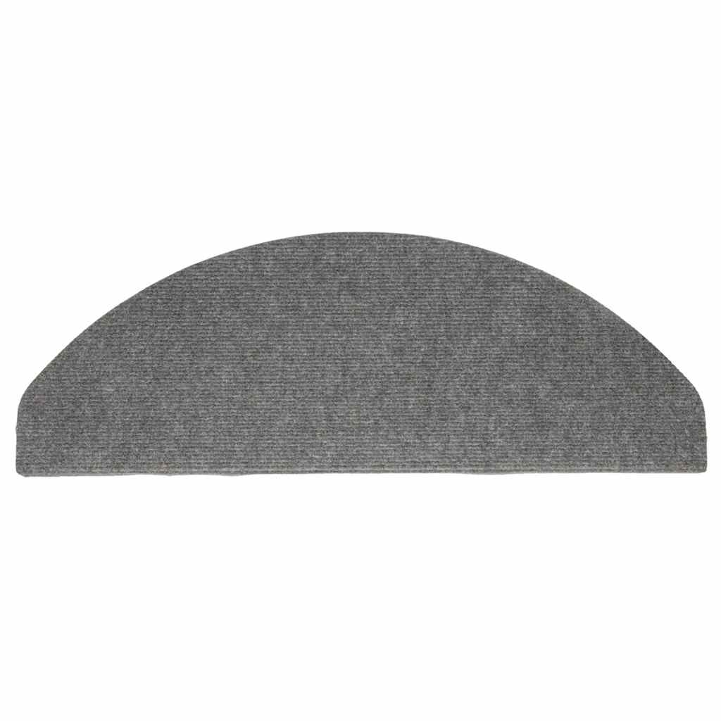 Tapetes de escada adesivos 10 pcs 65x22,5x3,5 cm cinzento