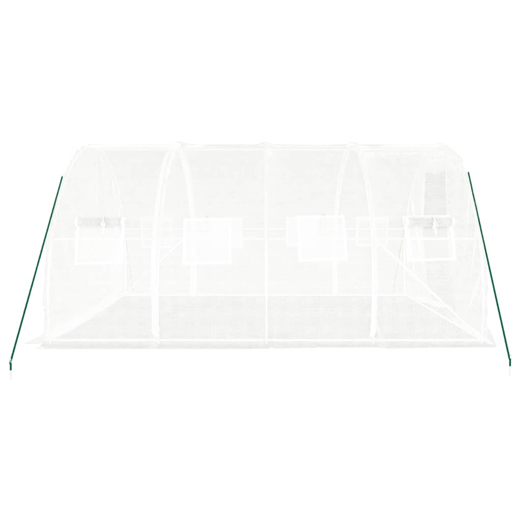 Estufa com estrutura de aço branca 12 m² 4x3x2 m