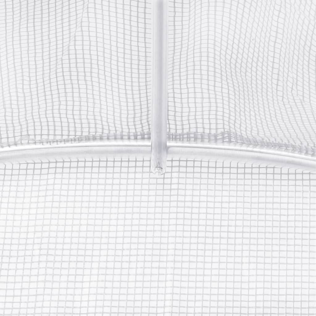 Estufa com estrutura de aço branca 12 m² 4x3x2 m