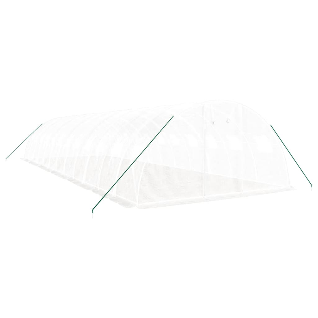Estufa com estrutura de aço 48 m² 12x4x2 m branco