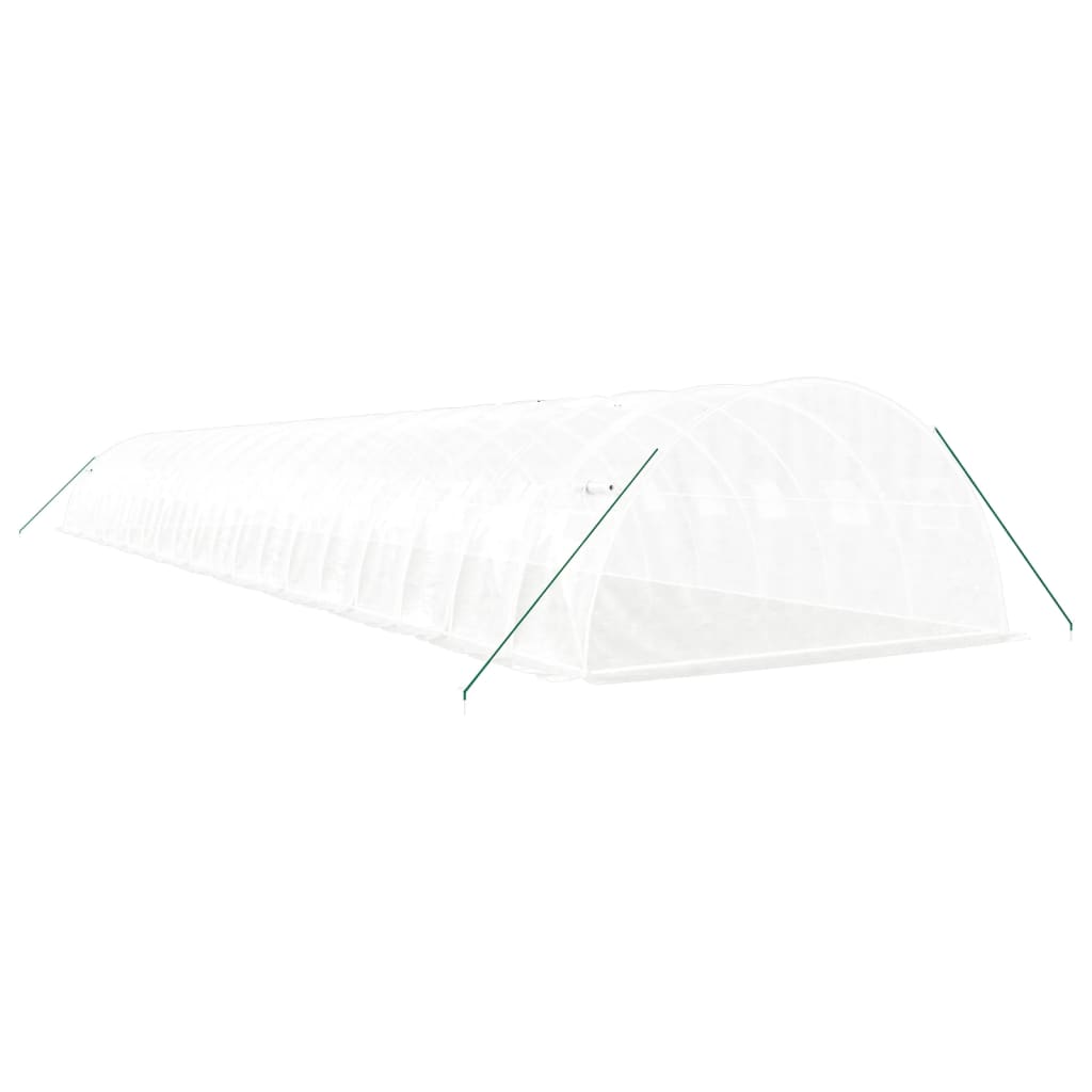 Estufa com estrutura de aço 80 m² 20x4x2 m branco