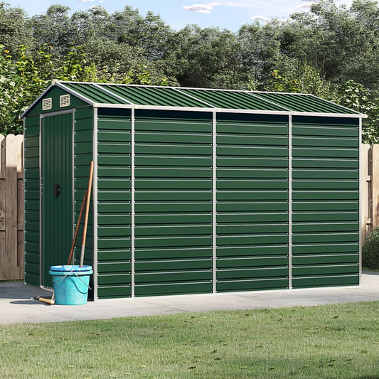 Abrigo de jardim verde 191x300x198 cm aço galvanizado