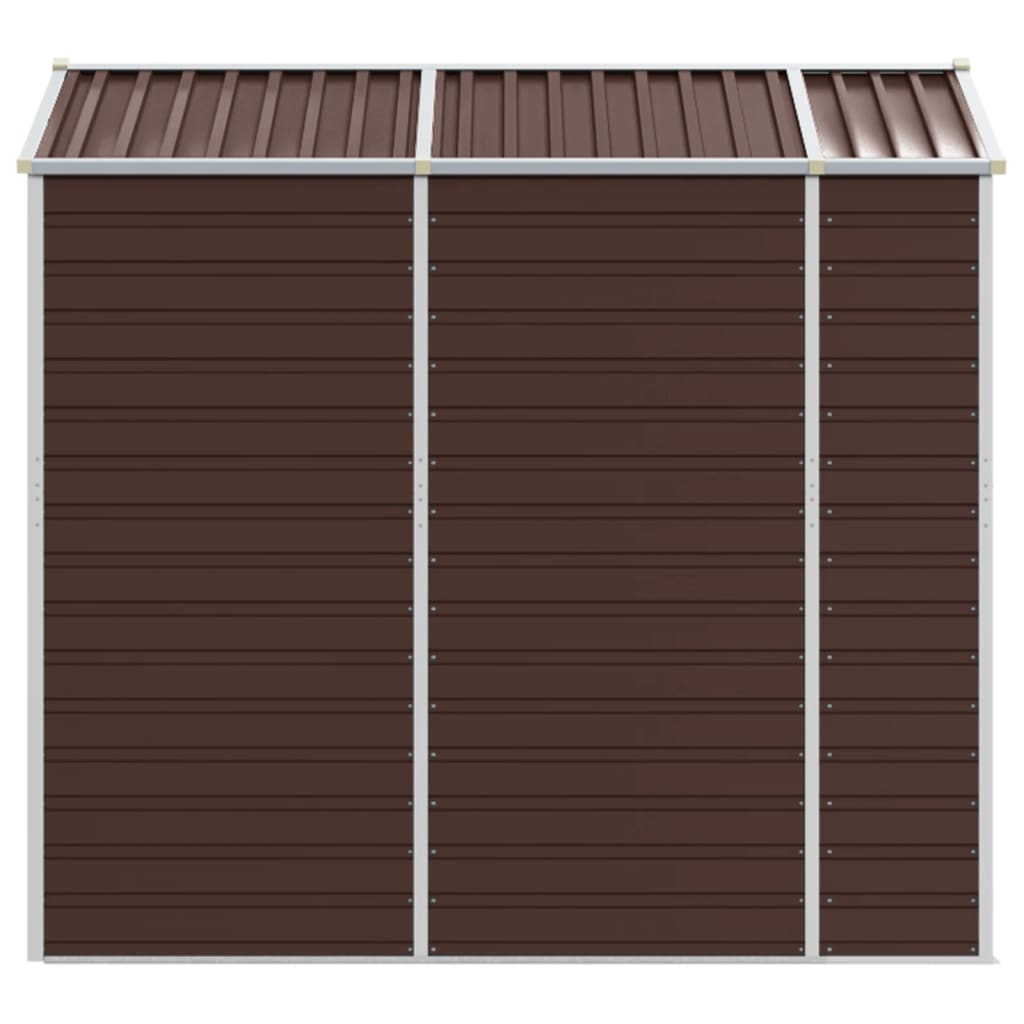 Abrigo de jardim castanho 191x215x198 cm aço galvanizado