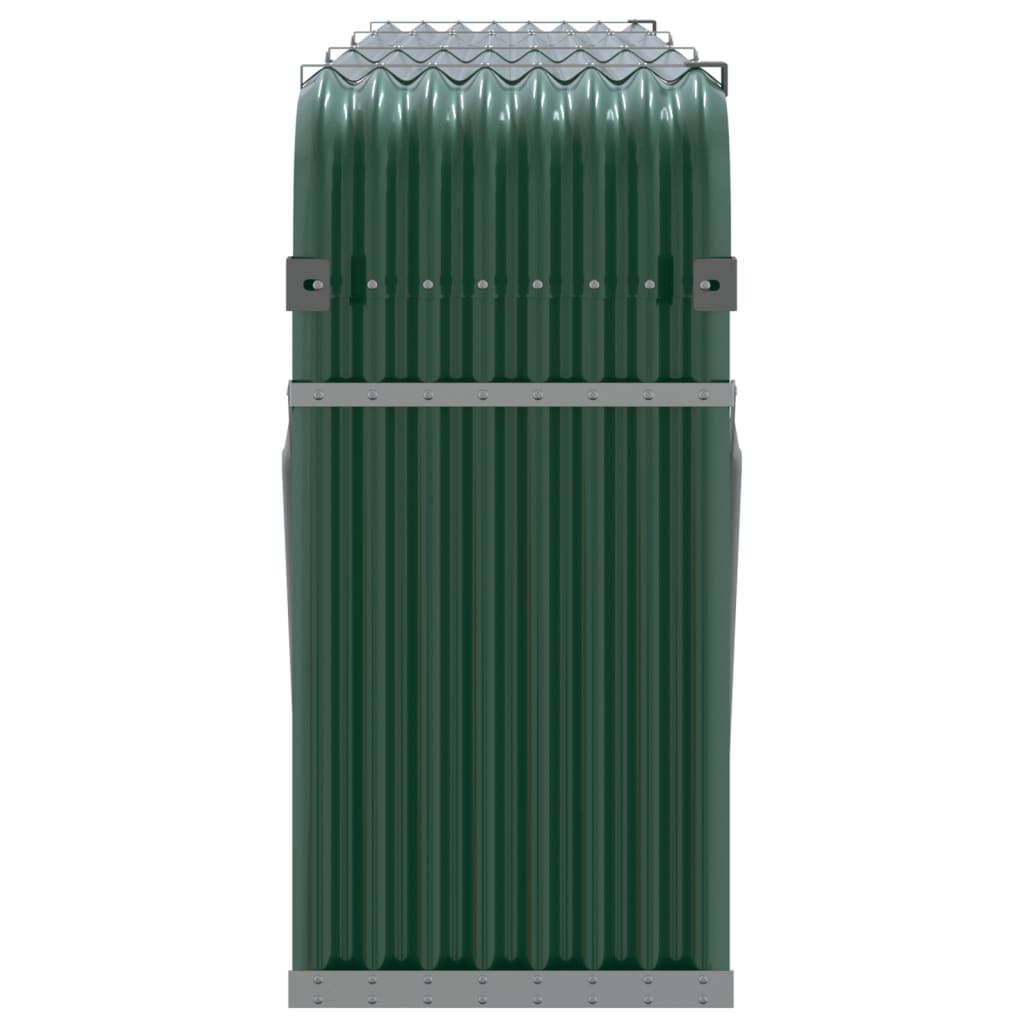 Suporte de lenha 234x45x100 cm aço galvanizado verde