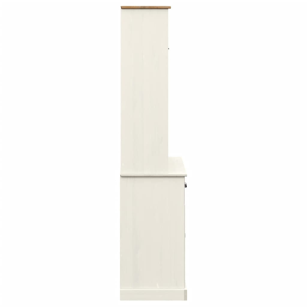 Armário alto VIGO 78x40x175 cm madeira de pinho maciça branco