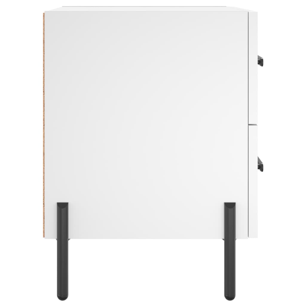 Mesas de cabeceira 2 pcs 40x35x47,5 cm deriv. de madeira branco