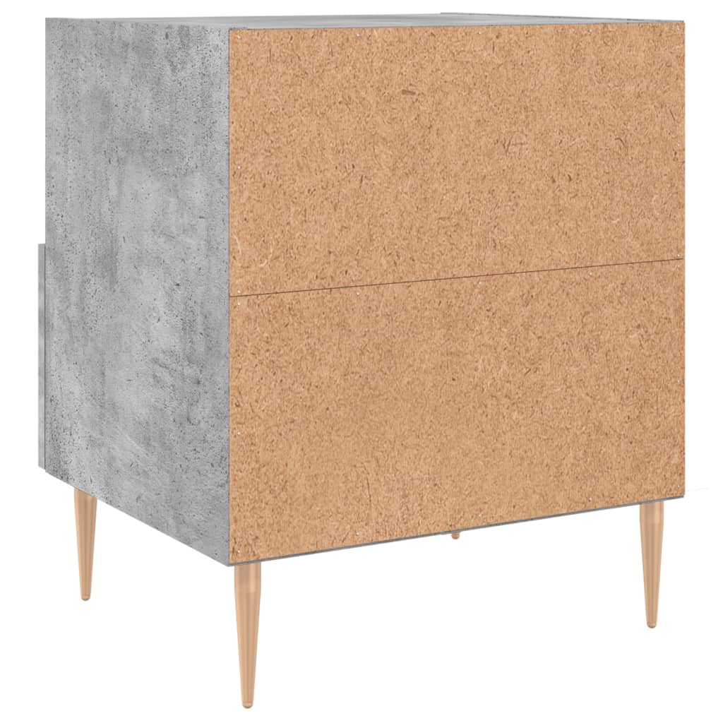 Mesa de cabeceira derivados de madeira cinza cimento