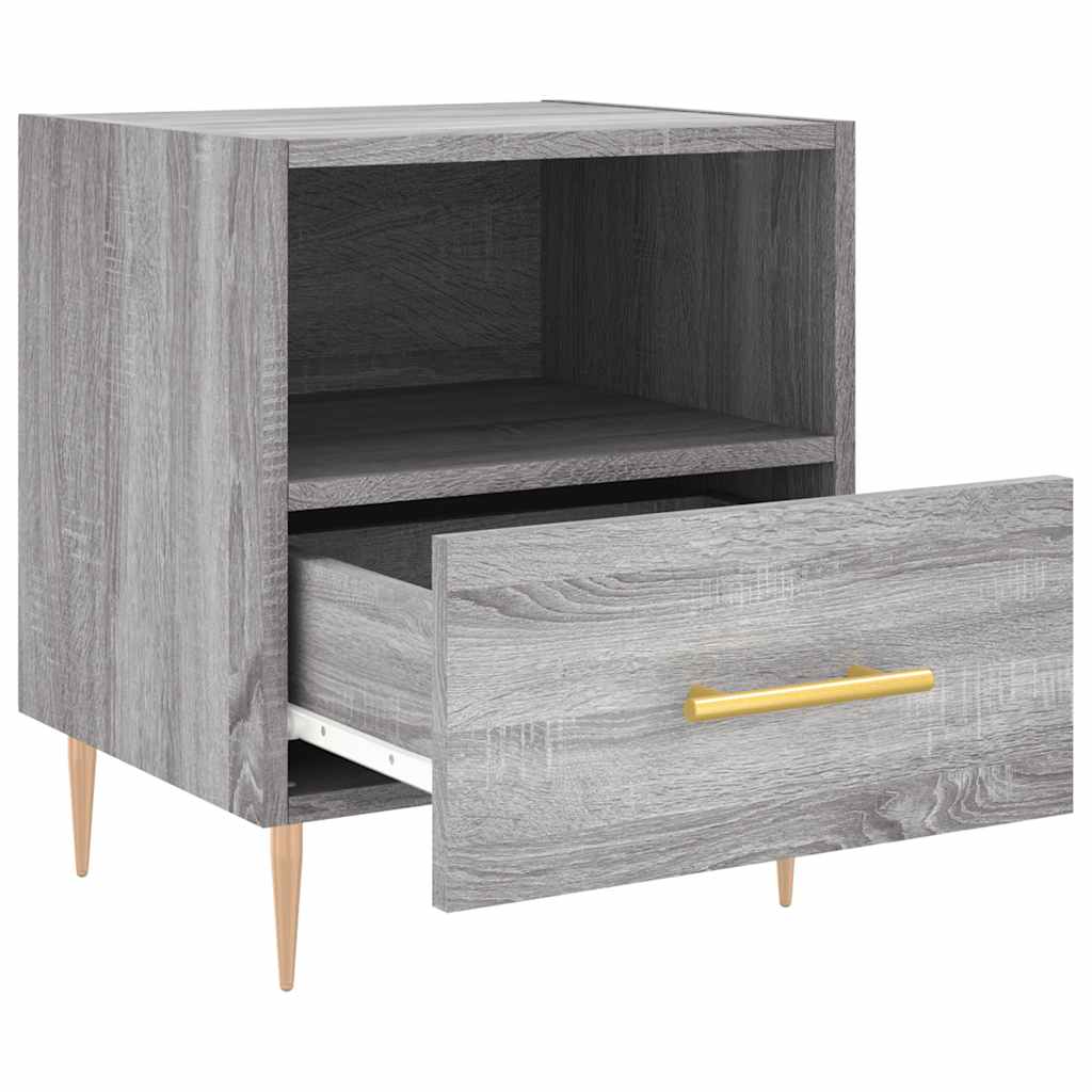 Mesas de cabeceira 2 pcs derivados de madeira sonoma cinza