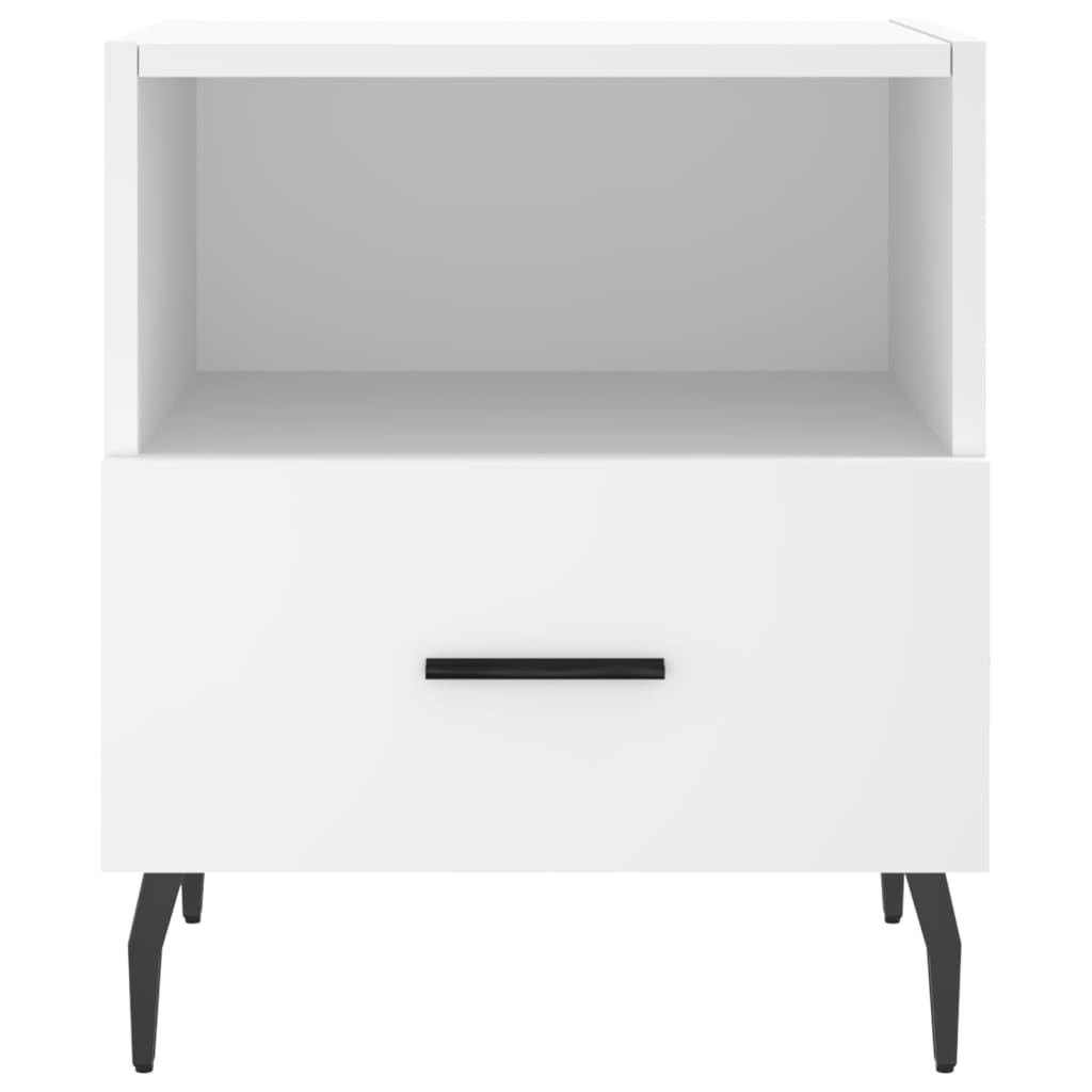 Mesas de cabeceira 2 pcs 40x35x47,5 cm deriv. de madeira branco