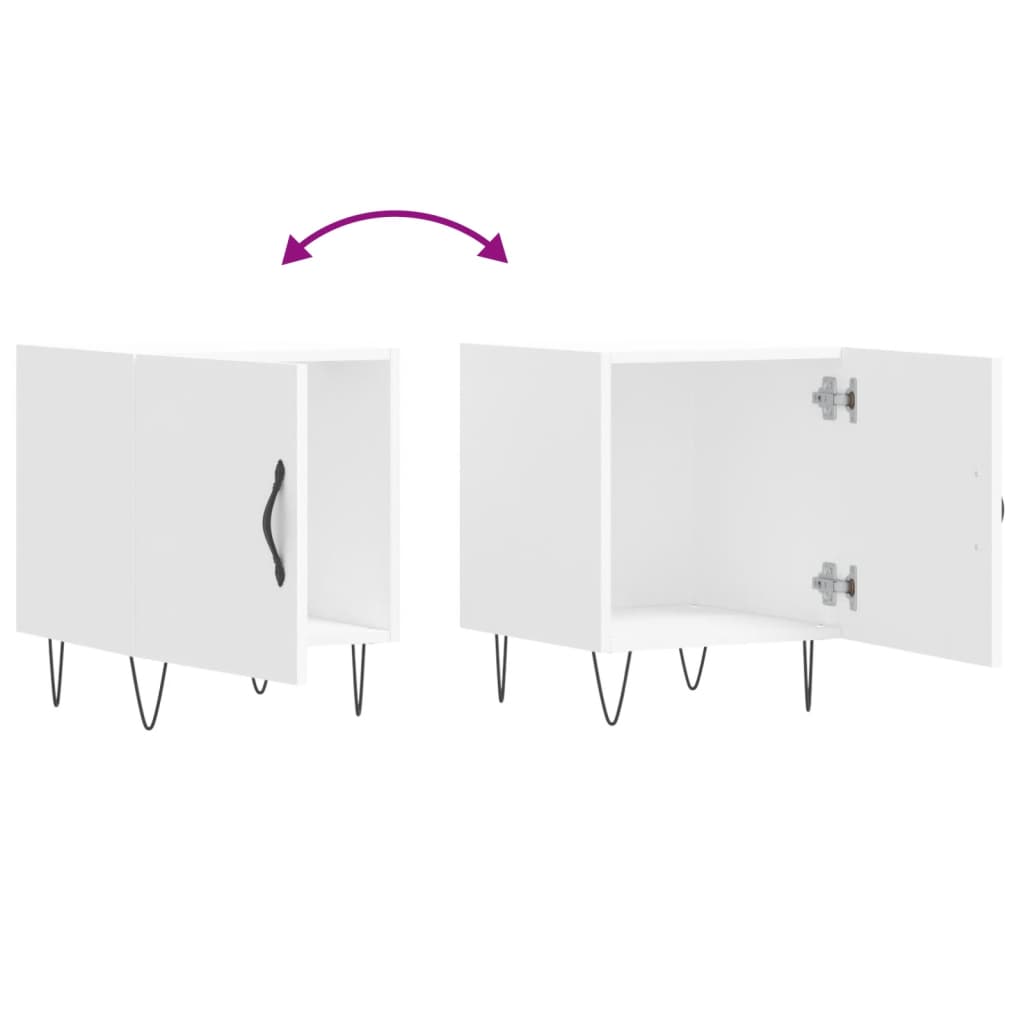 Mesa cabeceira 40x40x50 cm derivados de madeira branco