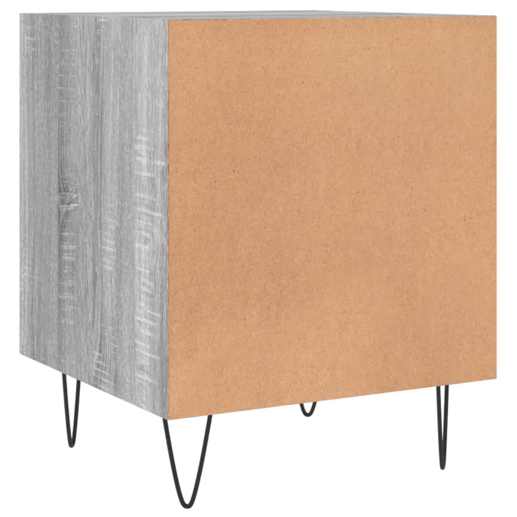 Mesa cabeceira 2pcs 40x40x50 cm madeira processada cinza sonoma