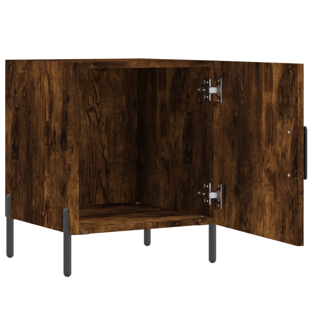 Mesa cabeceira 40x40x50 cm derivados de madeira carvalho fumado