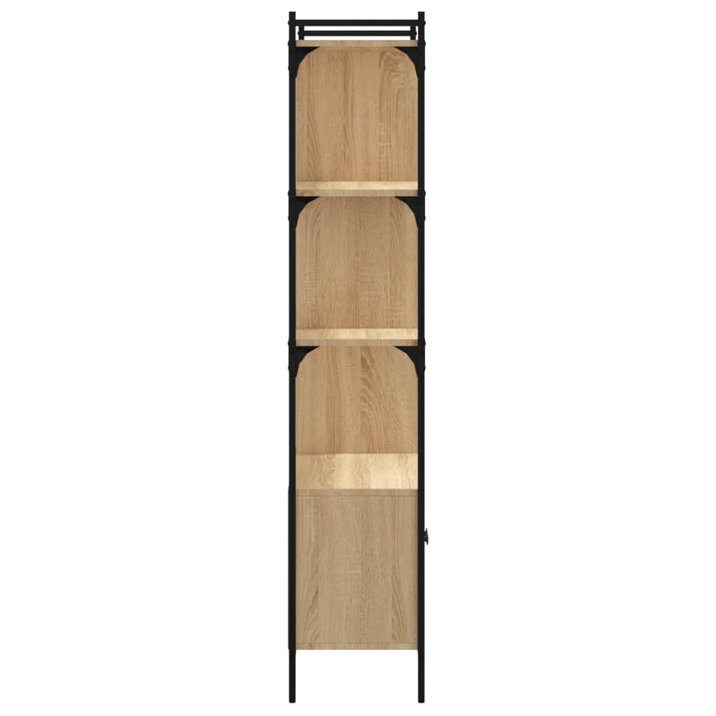 Estante com portas em carvalho Sonoma 76,5x30x154,5 cm, madeira engenheirada