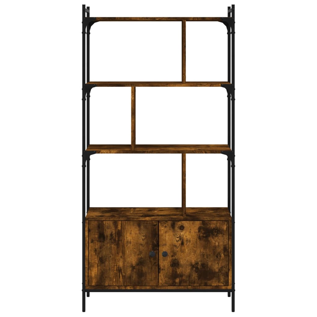 Estante c/ portas 76,5x30x154,5cm deriv.madeira carvalho fumado