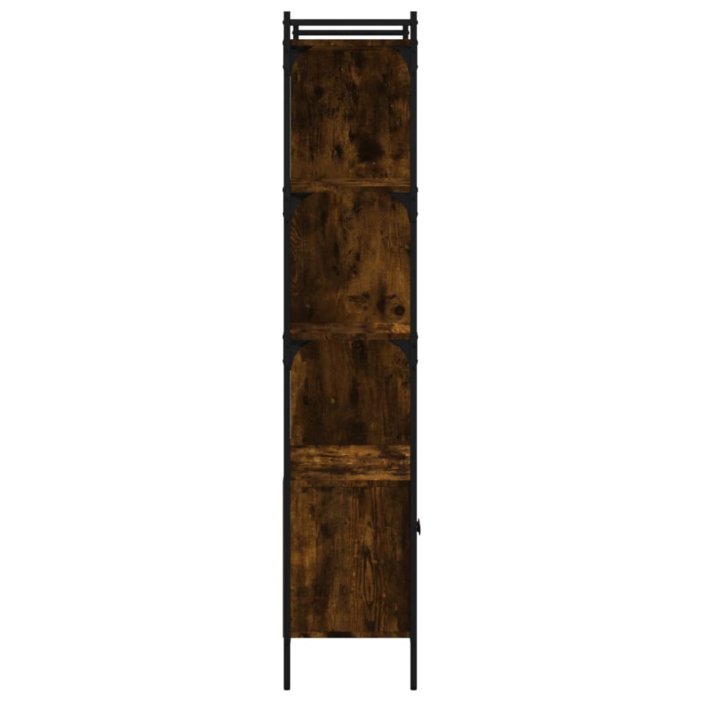Estante c/ portas 76,5x30x154,5cm deriv.madeira carvalho fumado