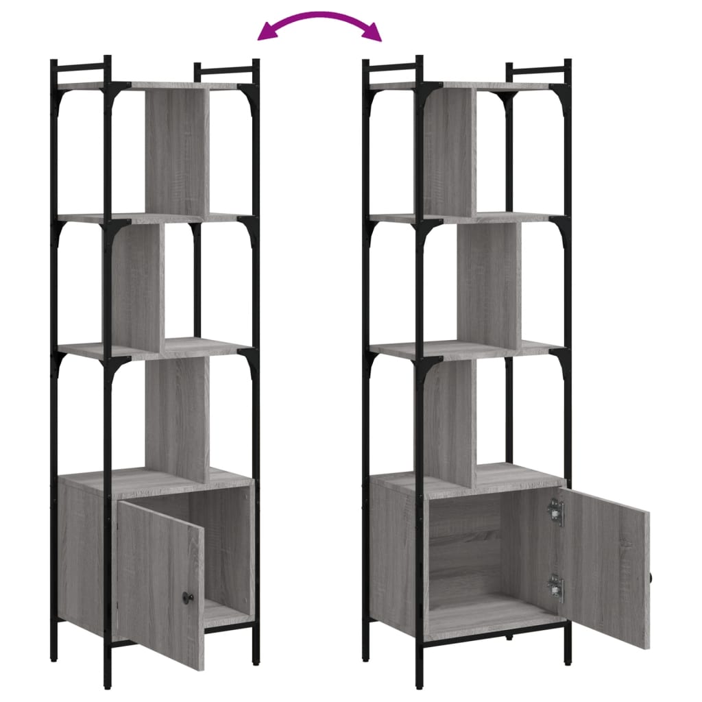 Estante c/ porta 44,5x30x154,5 cm deriv. madeira cinza sonoma