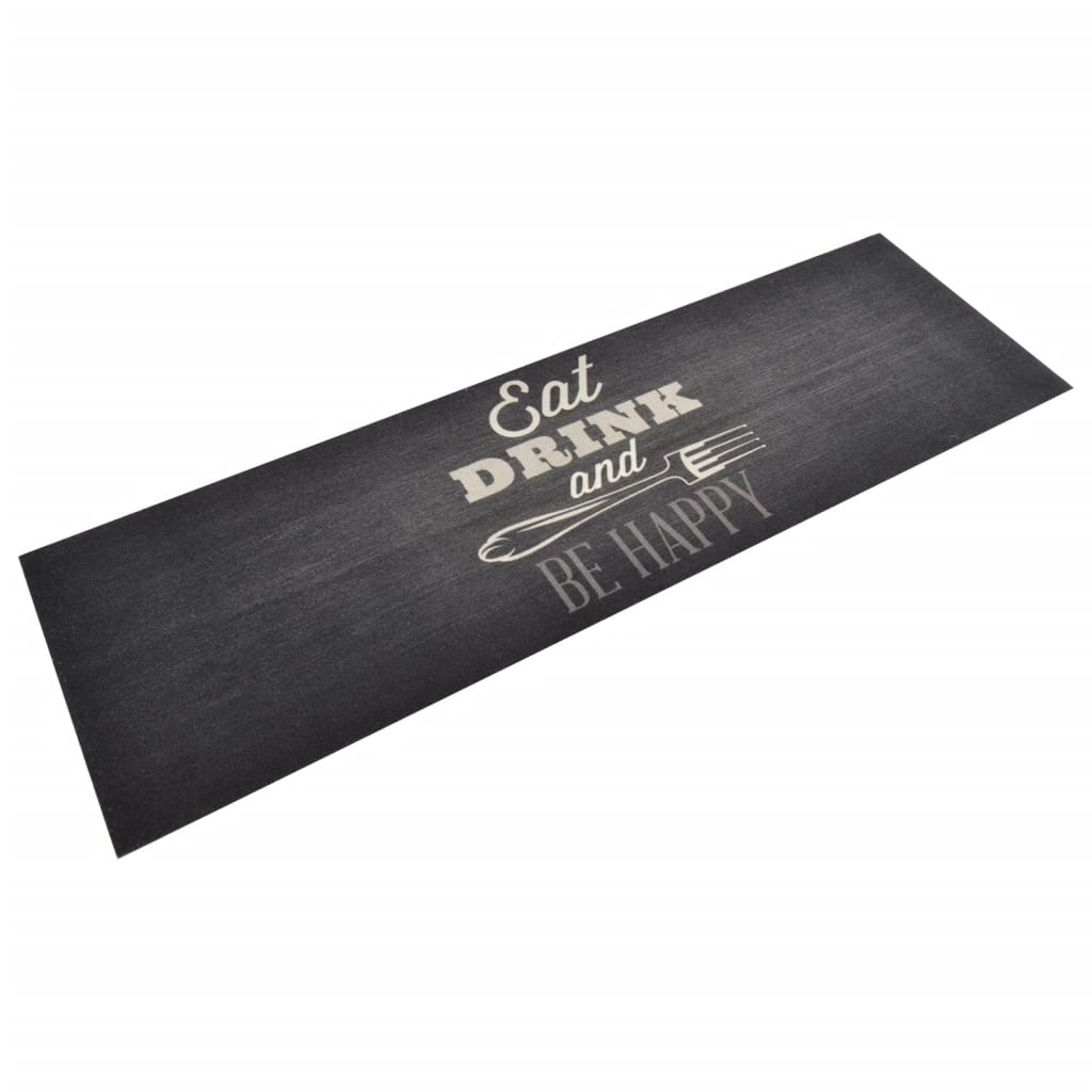 Tapete de cozinha lavável 60x180 cm veludo padrão cozinha preto