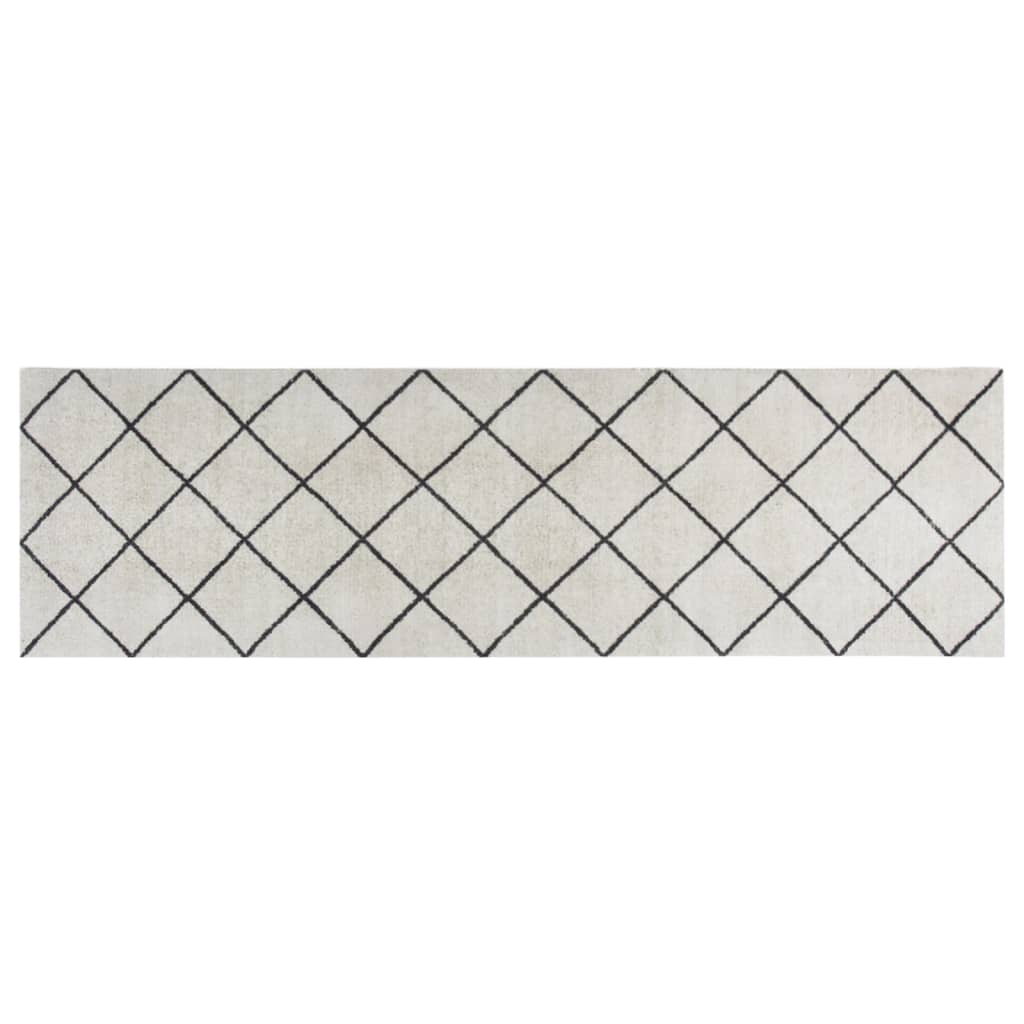 Tapete de cozinha lavável 60x180 cm veludo padrão quadrados