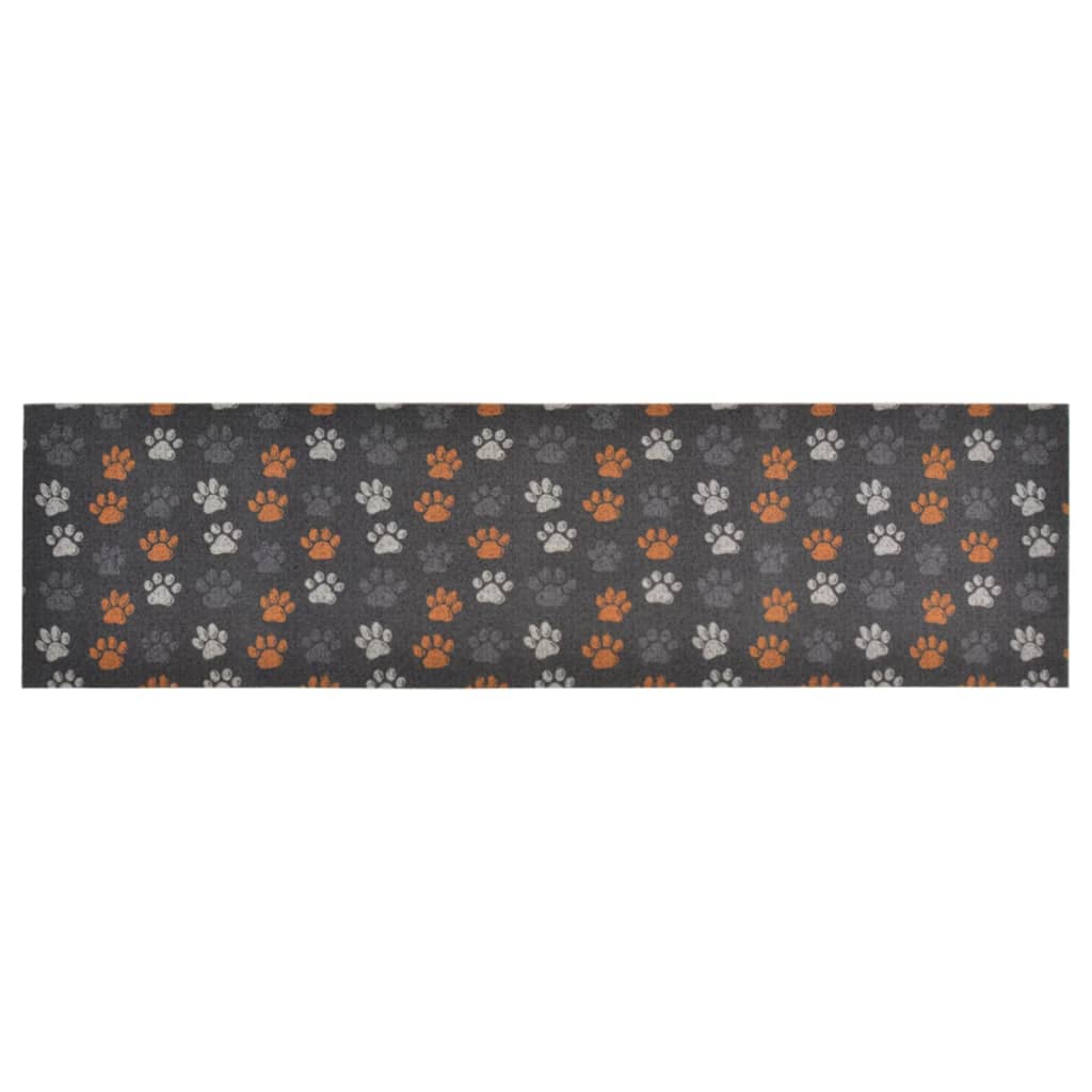 Tapete de cozinha lavável 45x150 cm veludo padrão patinhas