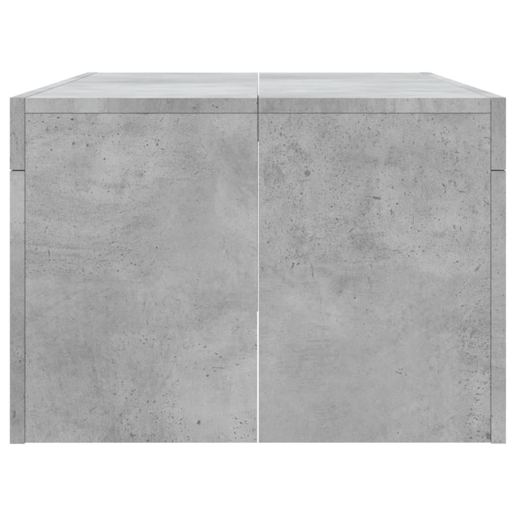 Mesa de centro 102x50x36 madeira processada cinza cimento