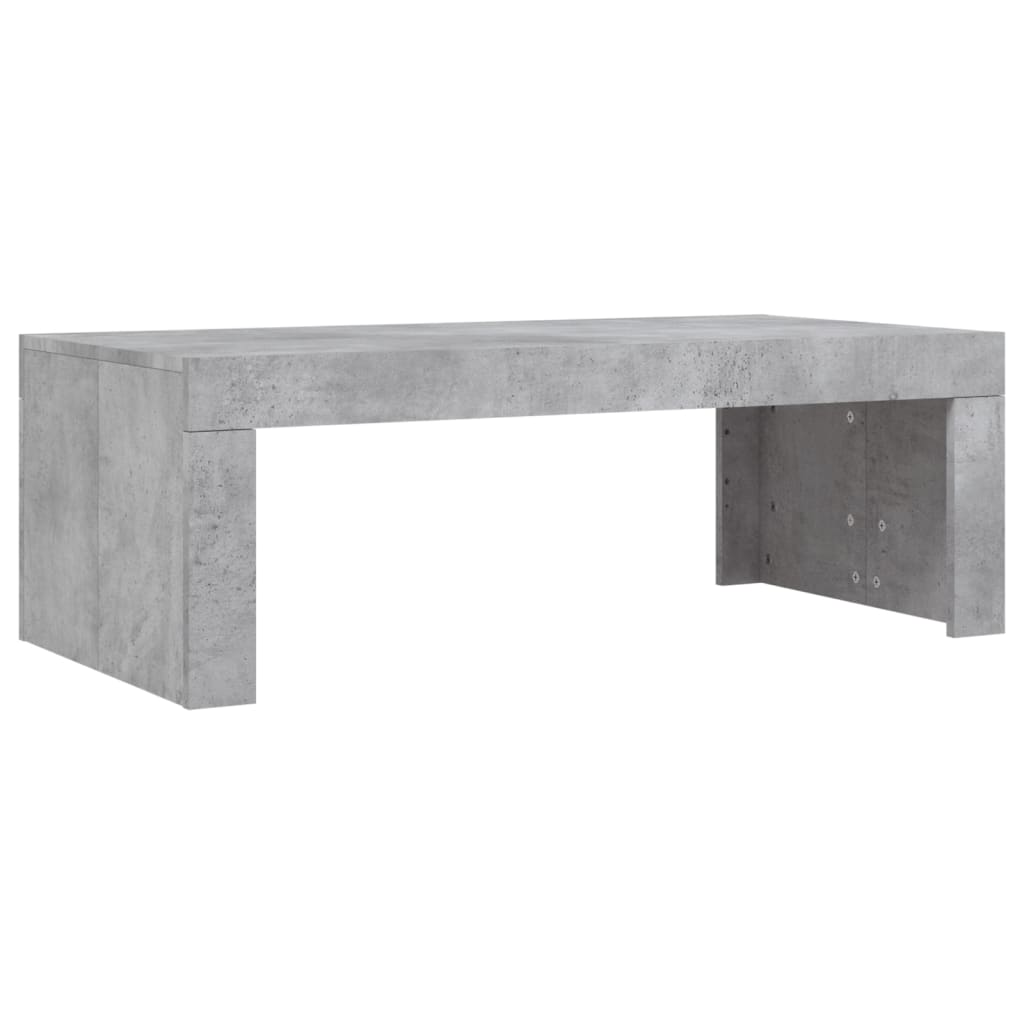 Mesa de centro 102x50x36 madeira processada cinza cimento
