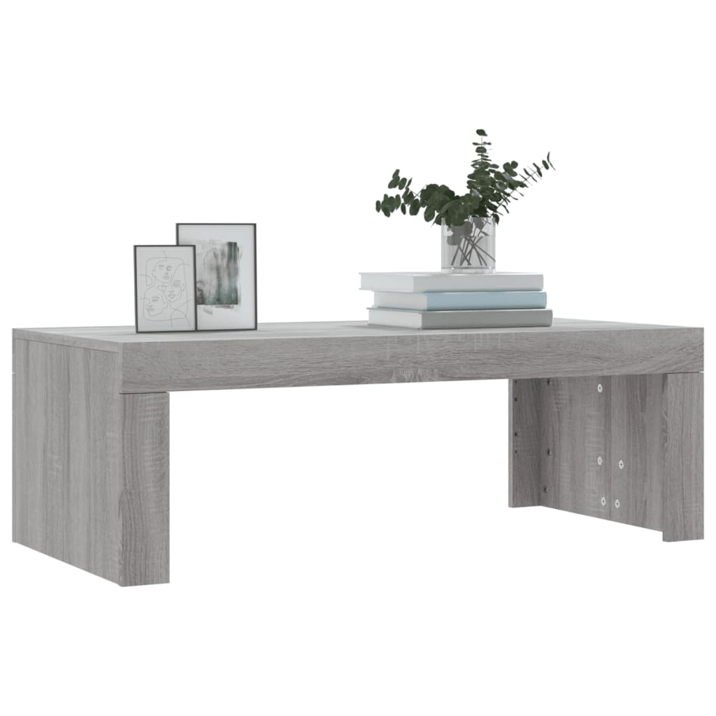 Mesa de centro 102x50x36cm derivados de madeira cinzento sonoma