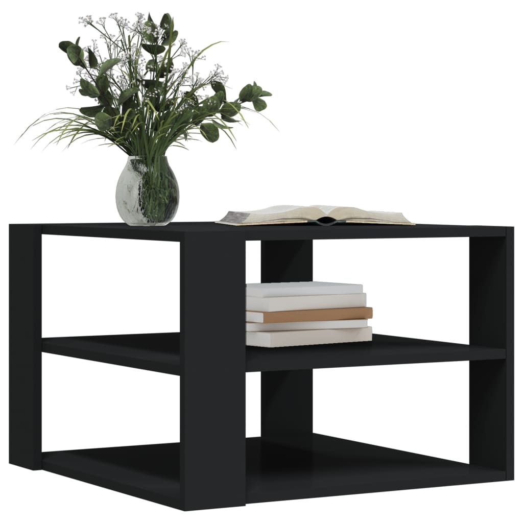 Mesa de centro 59,5x59,5x40 cm derivados de madeira preto