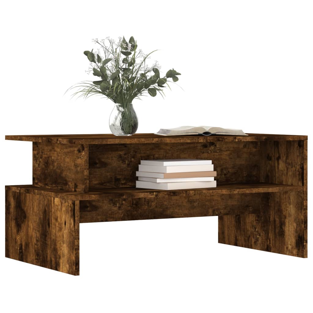 Mesa de centro 90x55x42,5cm derivados madeira carvalho fumado