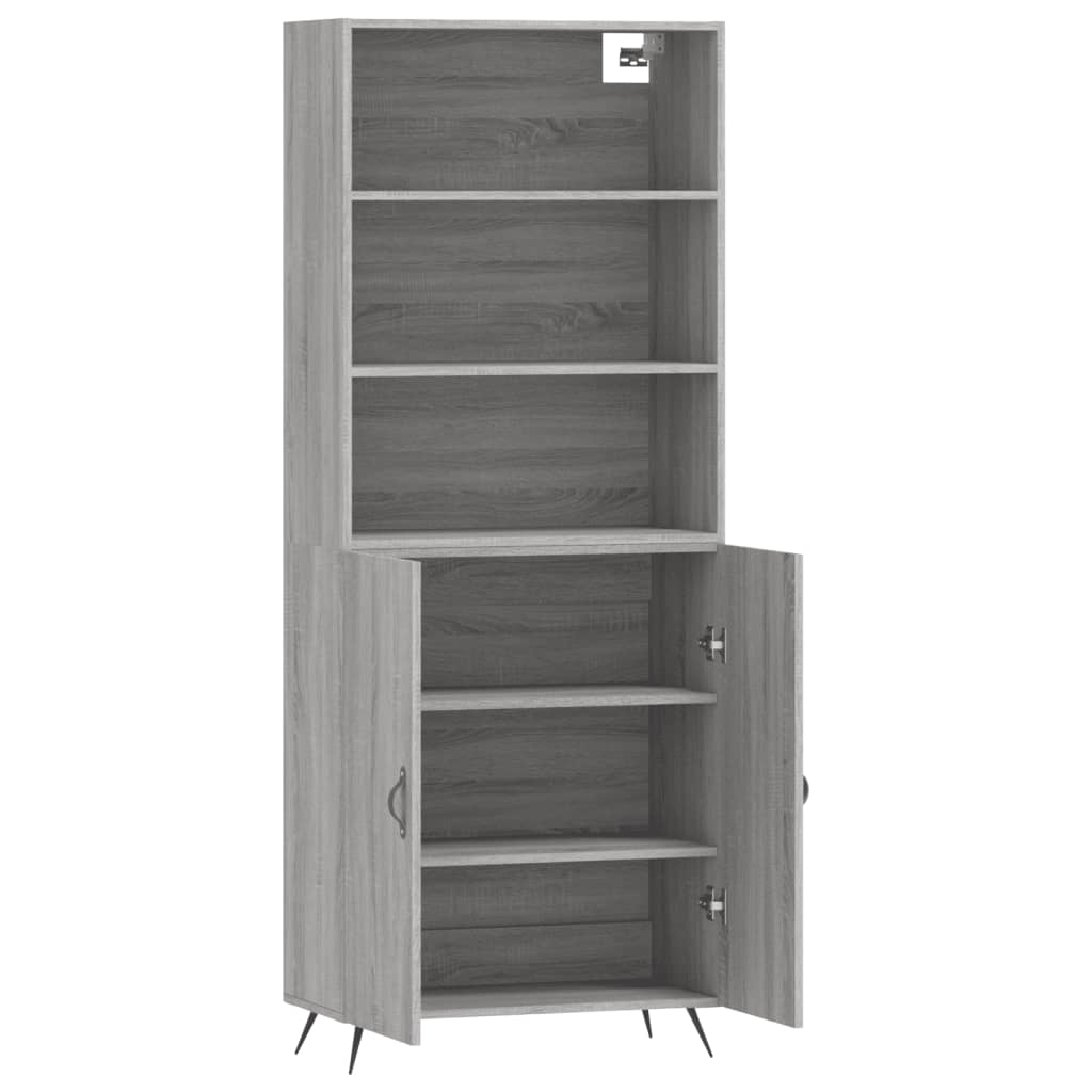 Armário alto 69,5x34x180 cm derivados de madeira sonoma cinza
