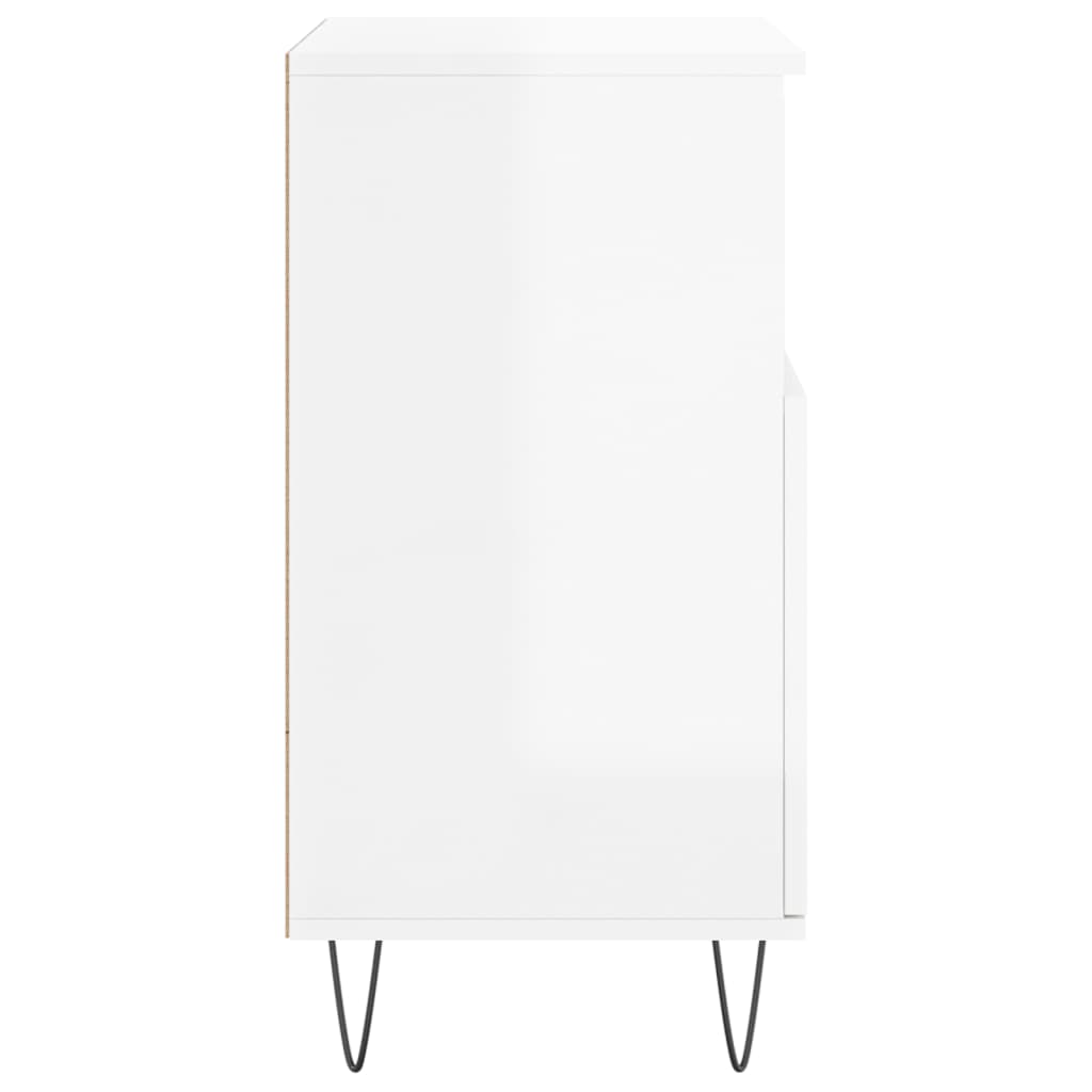 Aparadores 3 pcs derivados de madeira branco brilhante