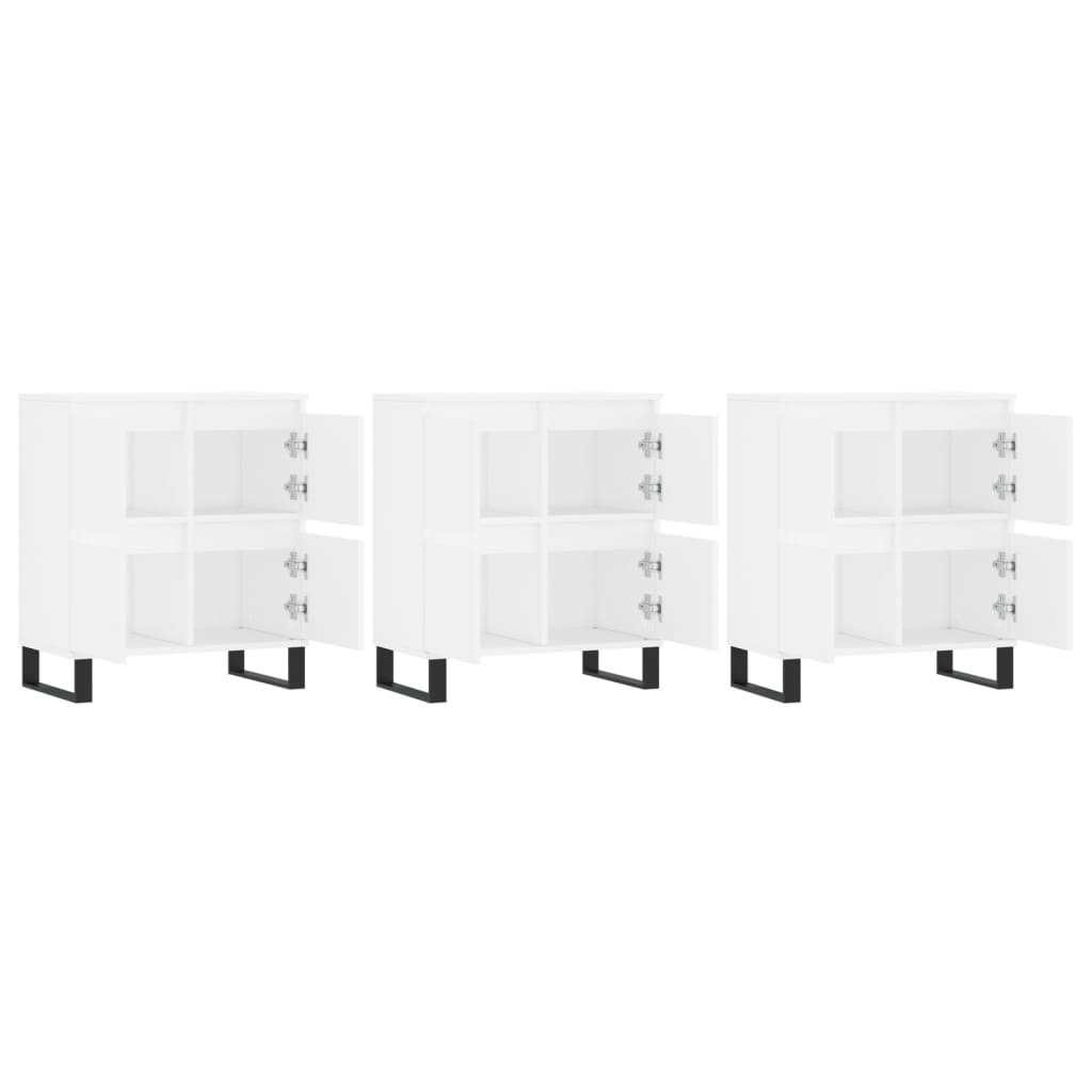 Aparadores 3 pcs madeira processada branco