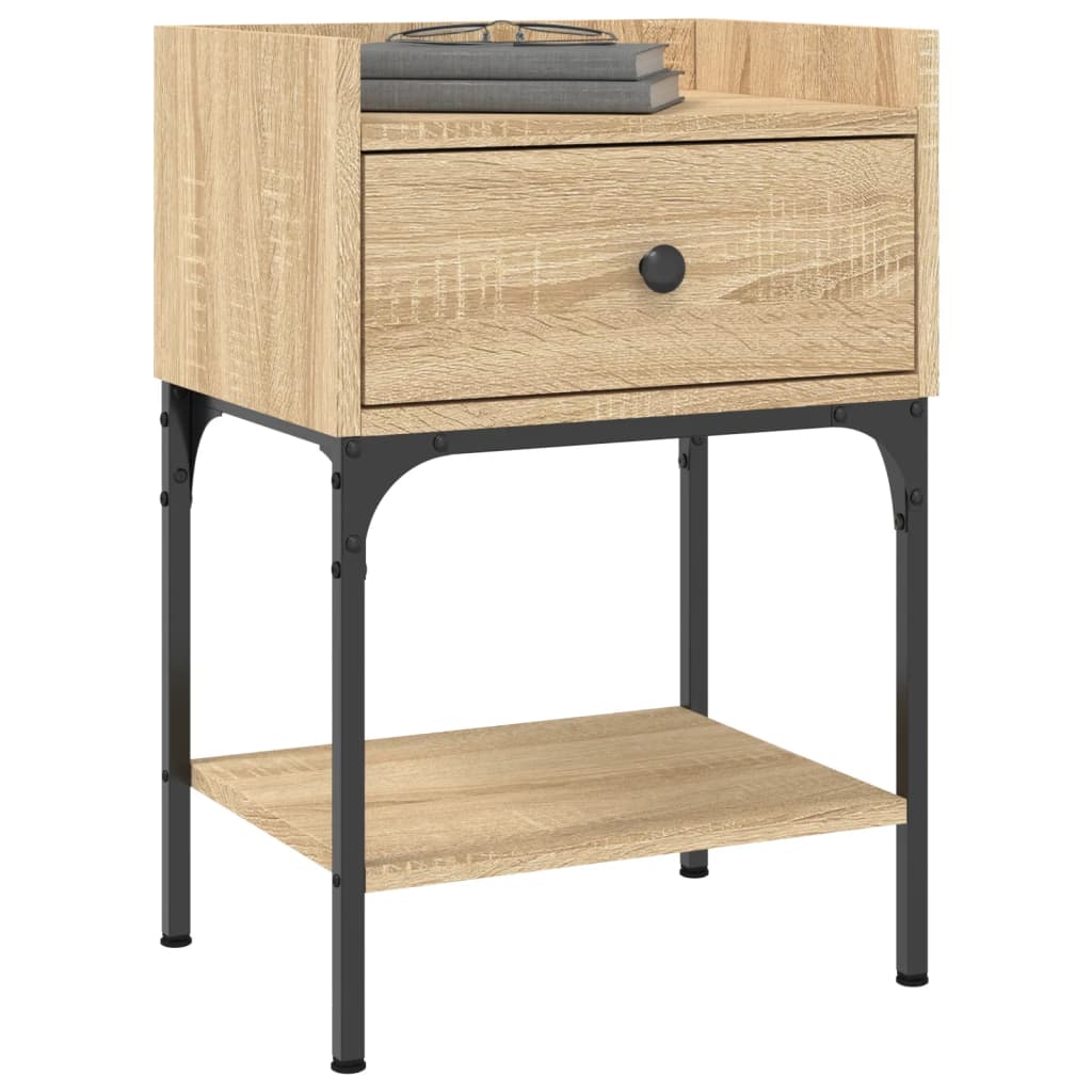 Mesa cabeceira 40,5x31x60 cm derivados madeira carvalho sonoma