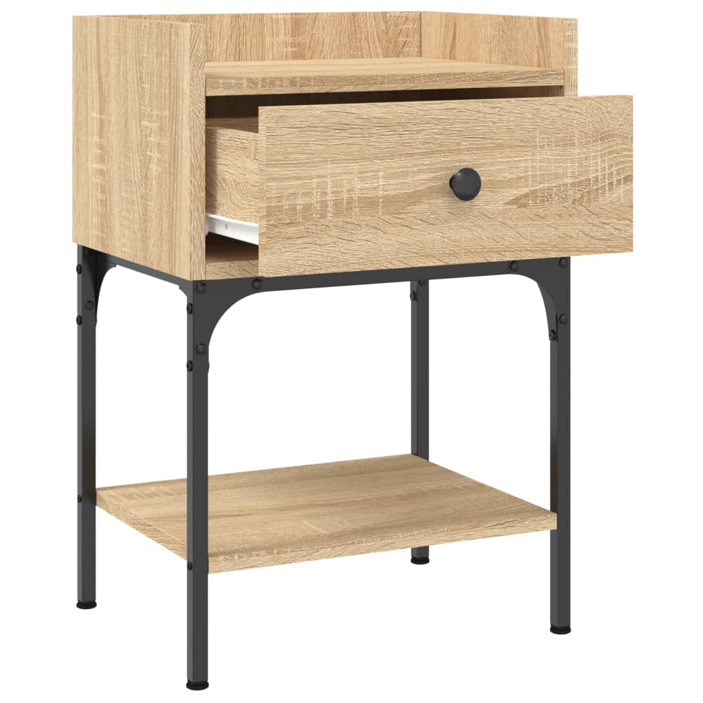 Mesa cabeceira 40,5x31x60 cm derivados madeira carvalho sonoma