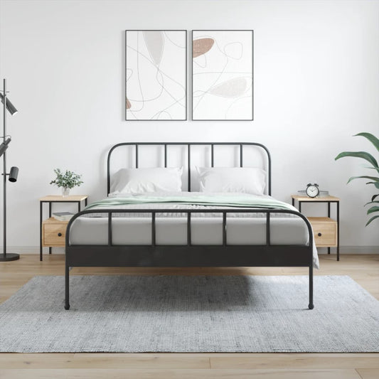 Mesas de cabeceira 2pcs derivados de madeira carvalho sonoma