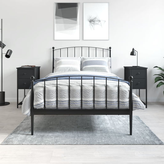 Mesas de cabeceira 2 pcs 32x42x70 cm derivados de madeira preto