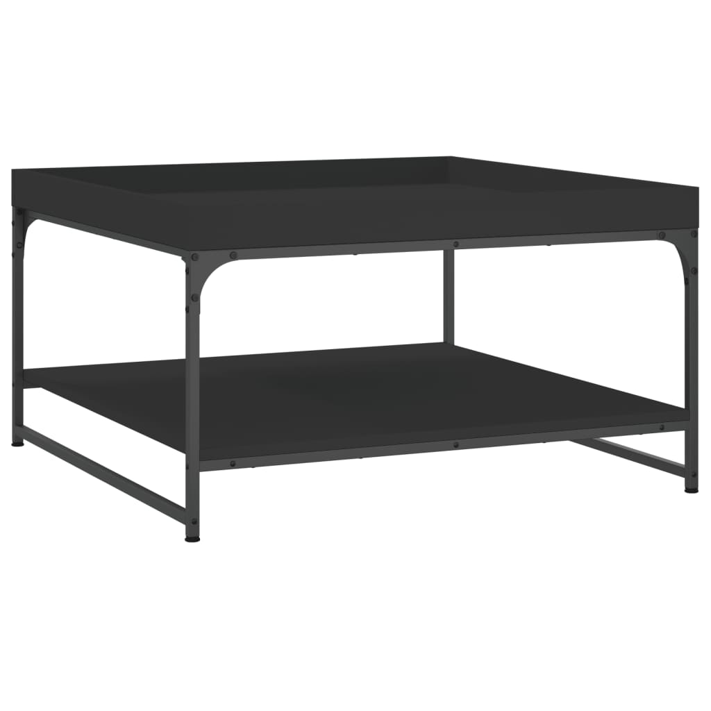 Mesa de centro 80x80x45 cm derivados de madeira/ferro preto