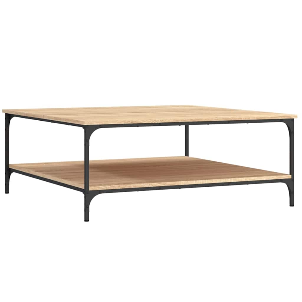 Mesa de centro 100x100x40 cm derivados madeira carvalho sonoma