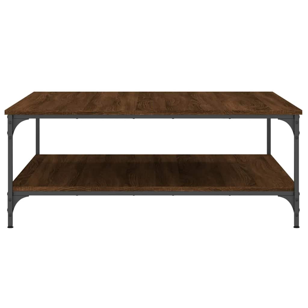Mesa de centro 100x100x40cm derivados madeira carvalho castanho