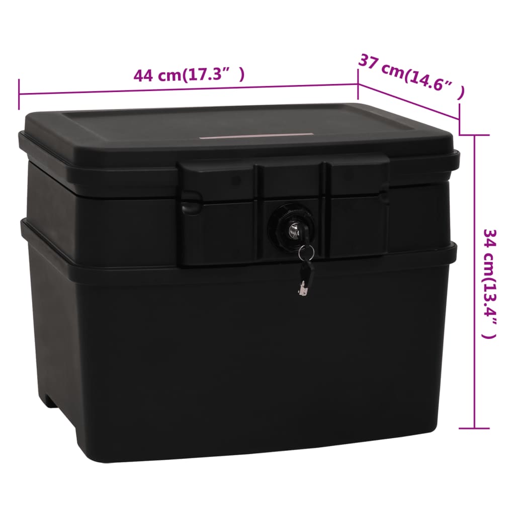 Cofre 44x37x34 cm preto