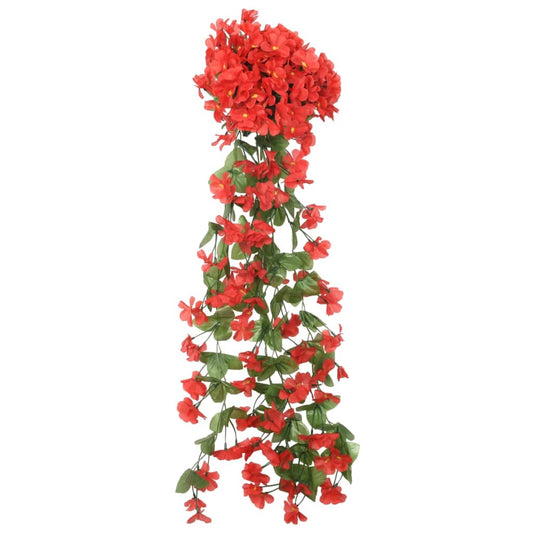Grinaldas de flores de Natal 3 pcs 85 cm vermelho