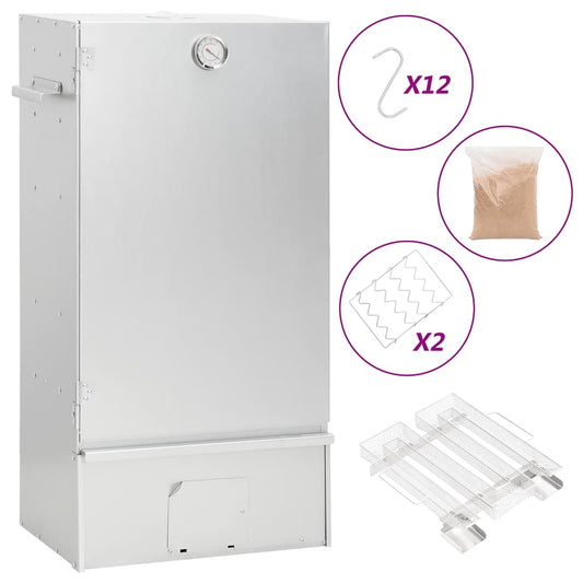 Defumador p/ churrasqueira c/ gerador fumo frio aço galvanizado