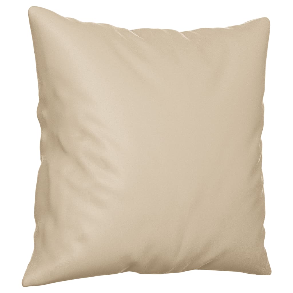 Sofá 2 lugares c/ almofadas 120 cm microfibra cor creme