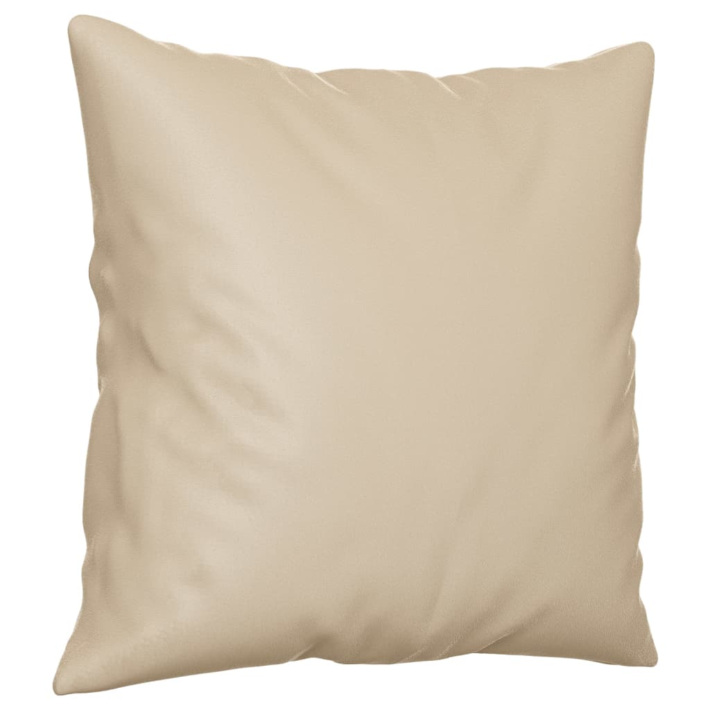 Sofá 2 lugares c/ almofadas 140 cm microfibra cor creme