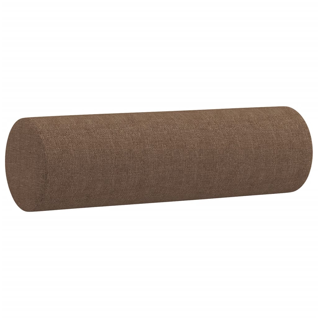 2 pcs conjunto de sofás com almofadas tecido castanho